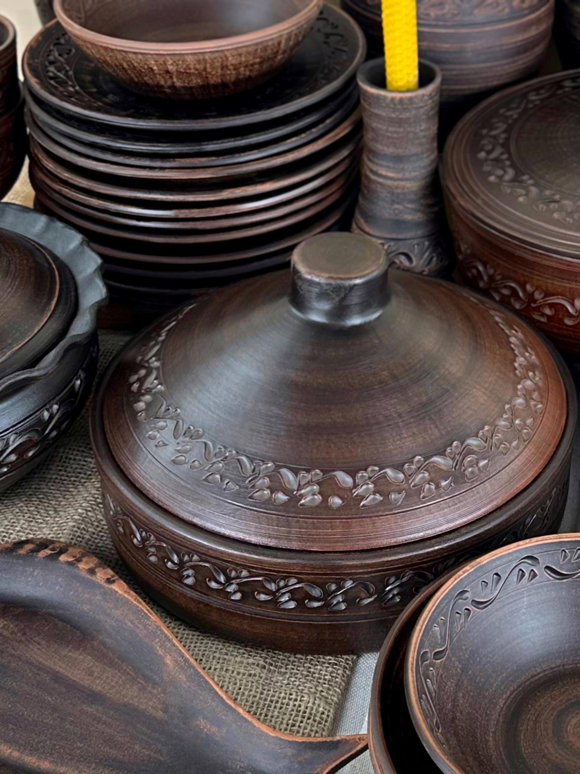 Набор керамической глиняной посуды Рождественский На Святвечер на 12 человек декор (3128-7) - фото 3 Набор керамической глиняной посуды Рождественский На Святвечер на 12 человек декор (3128-7) - фото 3