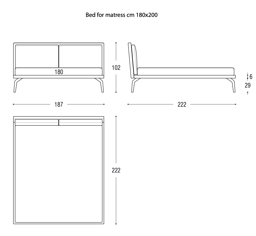 Кровать Flexteam James на ножках под матрас 180x200 см (James180) - фото 6 Кровать Flexteam James на ножках под матрас 180x200 см (James180) - фото 6