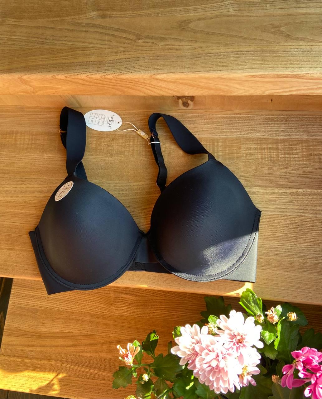 Бюстгальтер безшовний з формованими чашками 95C Чорний (517443)