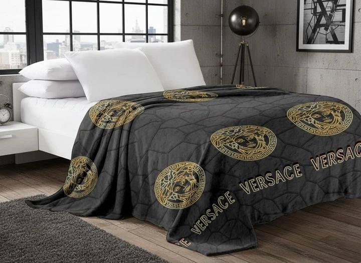 Покрывало-плед TAG Велсофт Версаче 200х230 см Черный (2934576472)