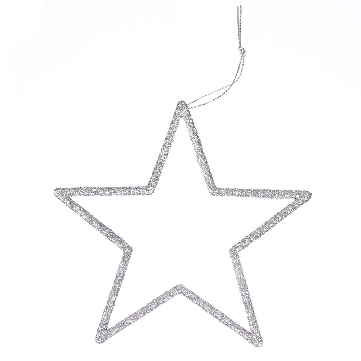 Игрушка на елку Elisey Звезда Серый (NH-106-K-172)