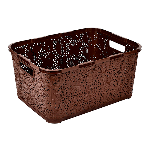 Корзина-плетенка для вещей Stenson Ажур 29,5х40х19 см Brown (PB-584)