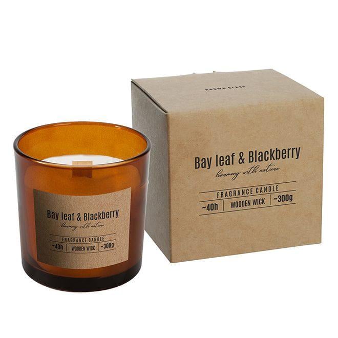 Свеча ароматическая с деревянным фитилем Flora Bispol Bay Leaf & Blackberry (27575)