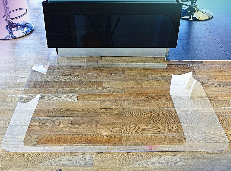 Захисний килимок під крісло з монолітного полікарбонату Poly-Frik 0,8 мм 1000х1240 мм Прозорий (ZK-08) - фото 7