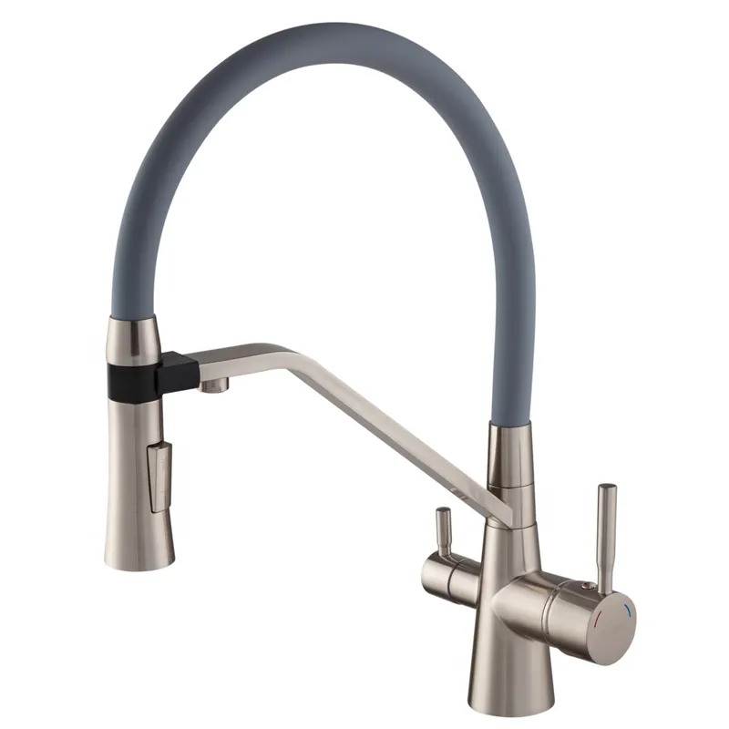 Кран под питьевую воду с гибкой воронкой MIXXUS 021 латунь Хром (b-MI6976)