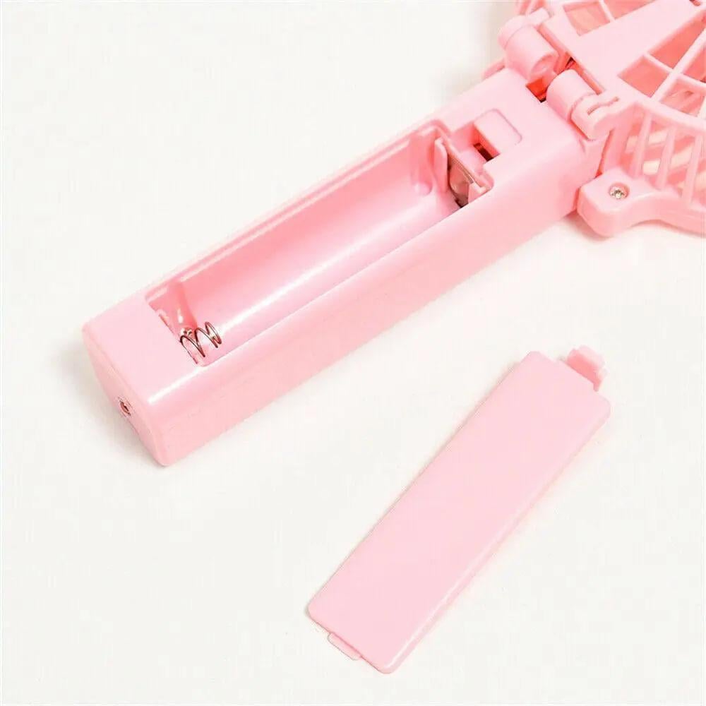 Вентилятор портативный Handy Mini Fan 18650 Розовый (200713 - 5) - фото 4