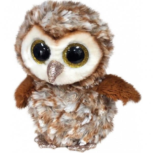 М'яка іграшка TY Beanie Boo's сова Percy 25 см Коричневий (36462)