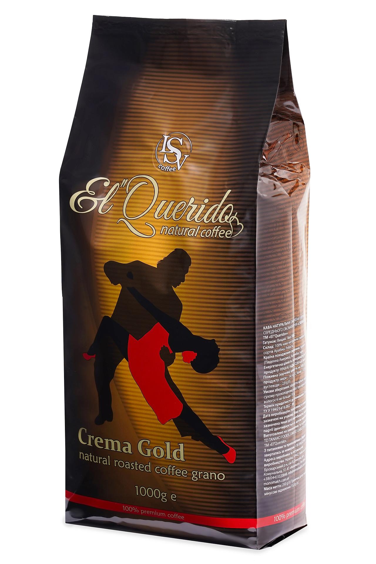 Кофе в зернах El Querido Crema Gold 1000 г (VA-1430294484) - фото 1