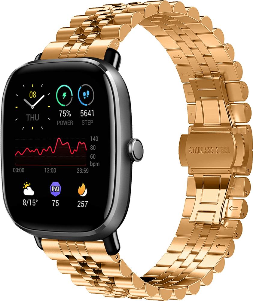 Браслет металлический Stech для Amazfit GTS 2 mini Rose Gold (26976-27)