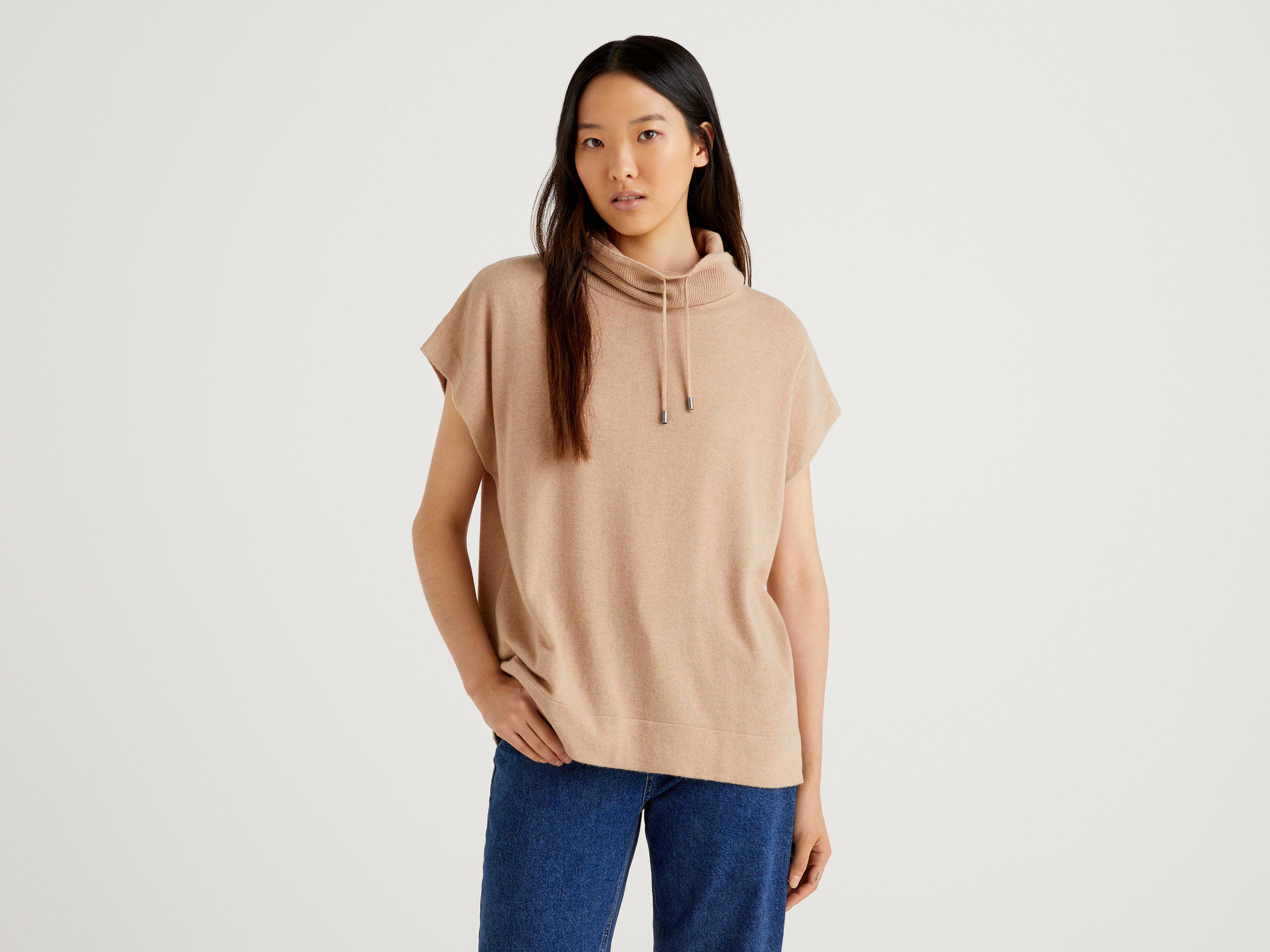 Жилет женский Benetton 1035d200a S Бежевый