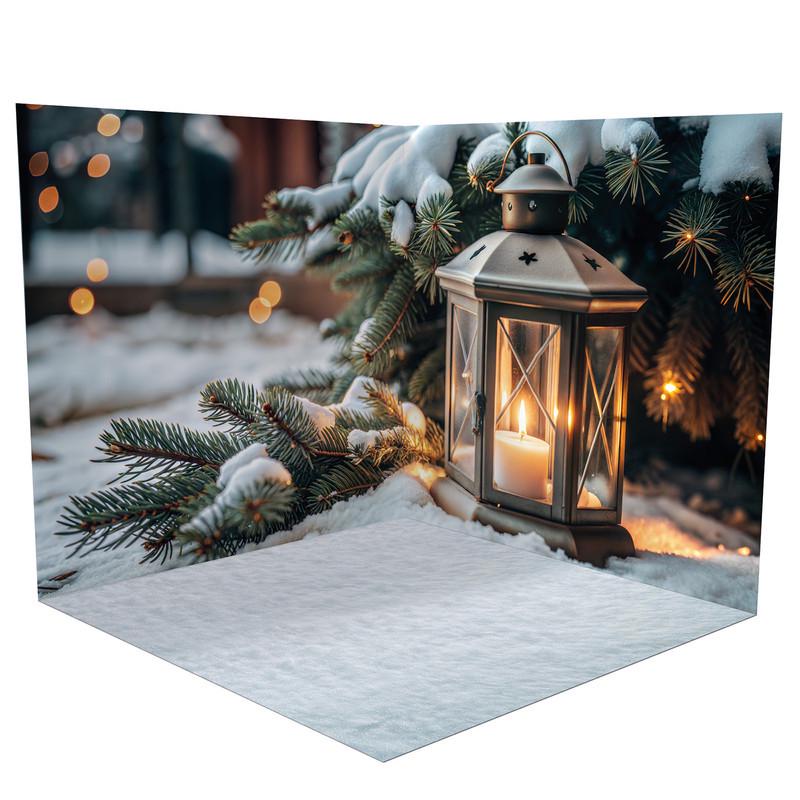 Фотофон новорічний кутовий вініловий Frontlit 160х160 см 450 г/м2 №58523
