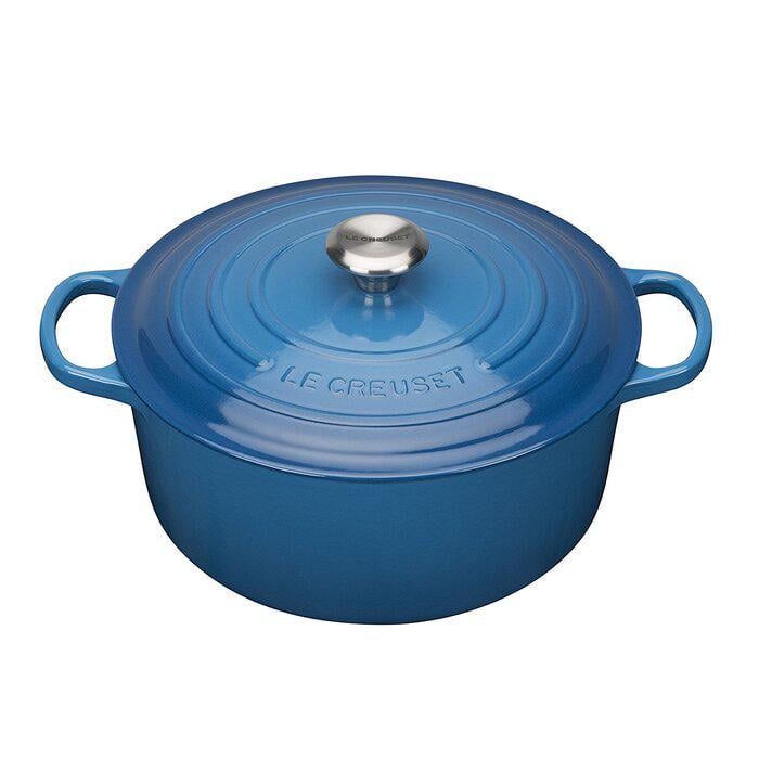 Кастрюля жаропрочная Le Creuset Signature с крышкой 26 см 5,3 л Синий марсель
