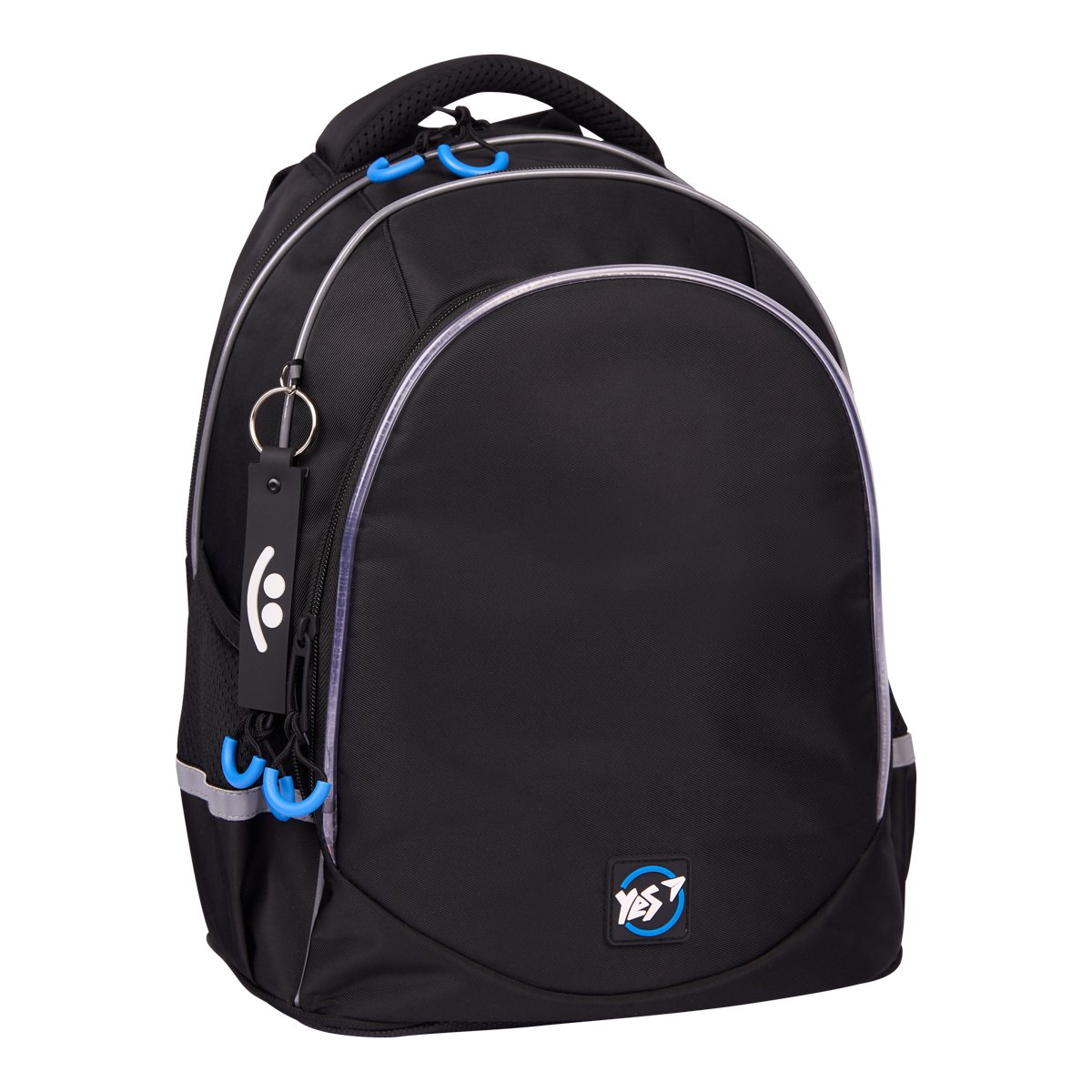 Рюкзак школьный YES TS-52 Pom-Pom 37х30х18 см Черный (559942)