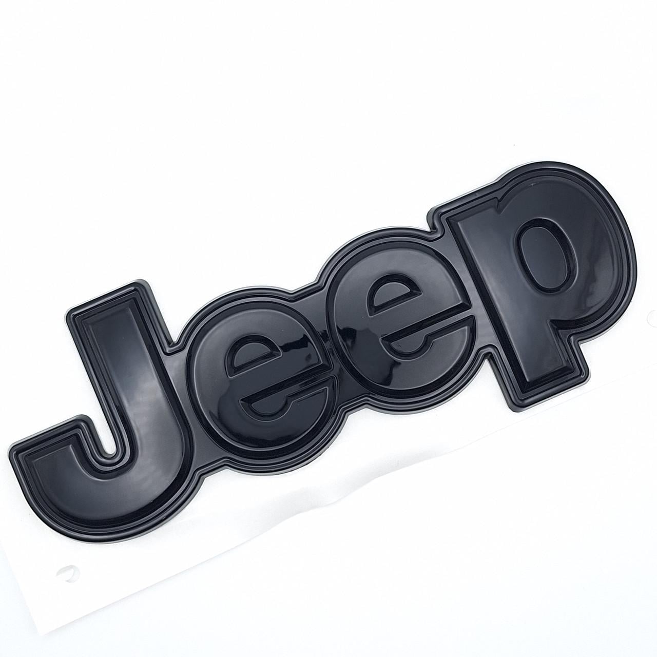 Эмблема надпись Jeep ABS 15,8х6,5 см Черный глянцевый (2491015301)