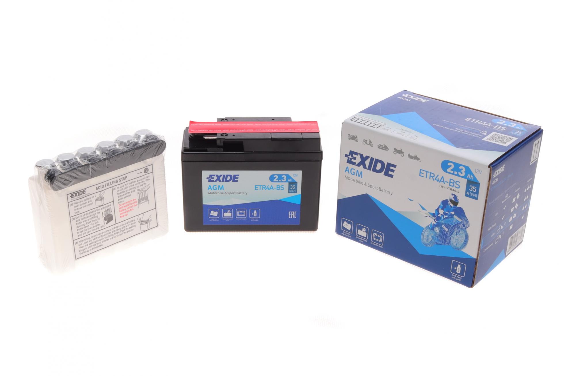 Аккумулятор EXIDE AGM R EN35 2,3 Ah-12V 113х48х85 мм (ETX24HL-BS) - фото 3