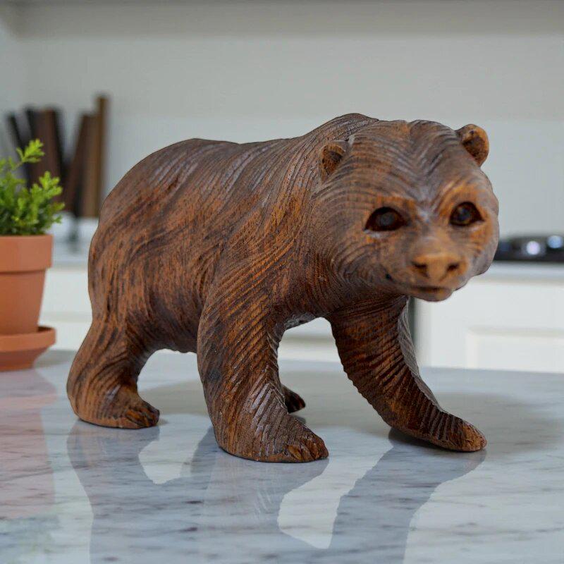 Статуетка дерев'яна різьблена Giorgio Butnari Ведмідь 15х9 см (FM-001)