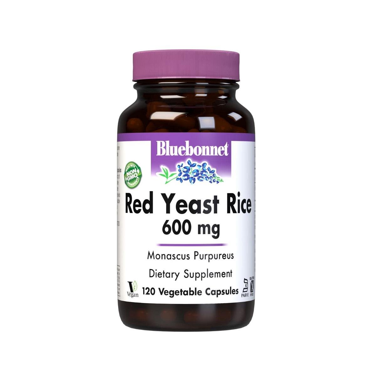 Червоний дріжджовий рис Bluebonnet Nutrition 600 мг 120 вегетаріанських капсул (BLB1171)