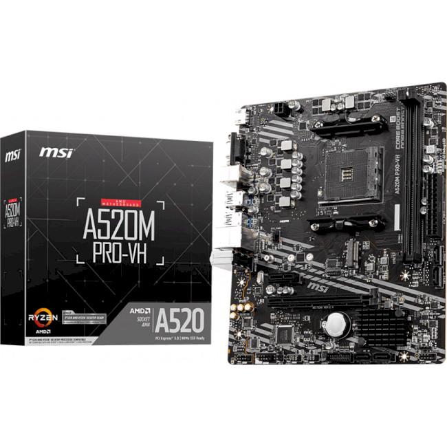 Материнська плата MSI A520M PRO-VH AM4 AMD A520 mirco ATX - фото 2 Материнська плата MSI A520M PRO-VH AM4 AMD A520 mirco ATX - фото 2