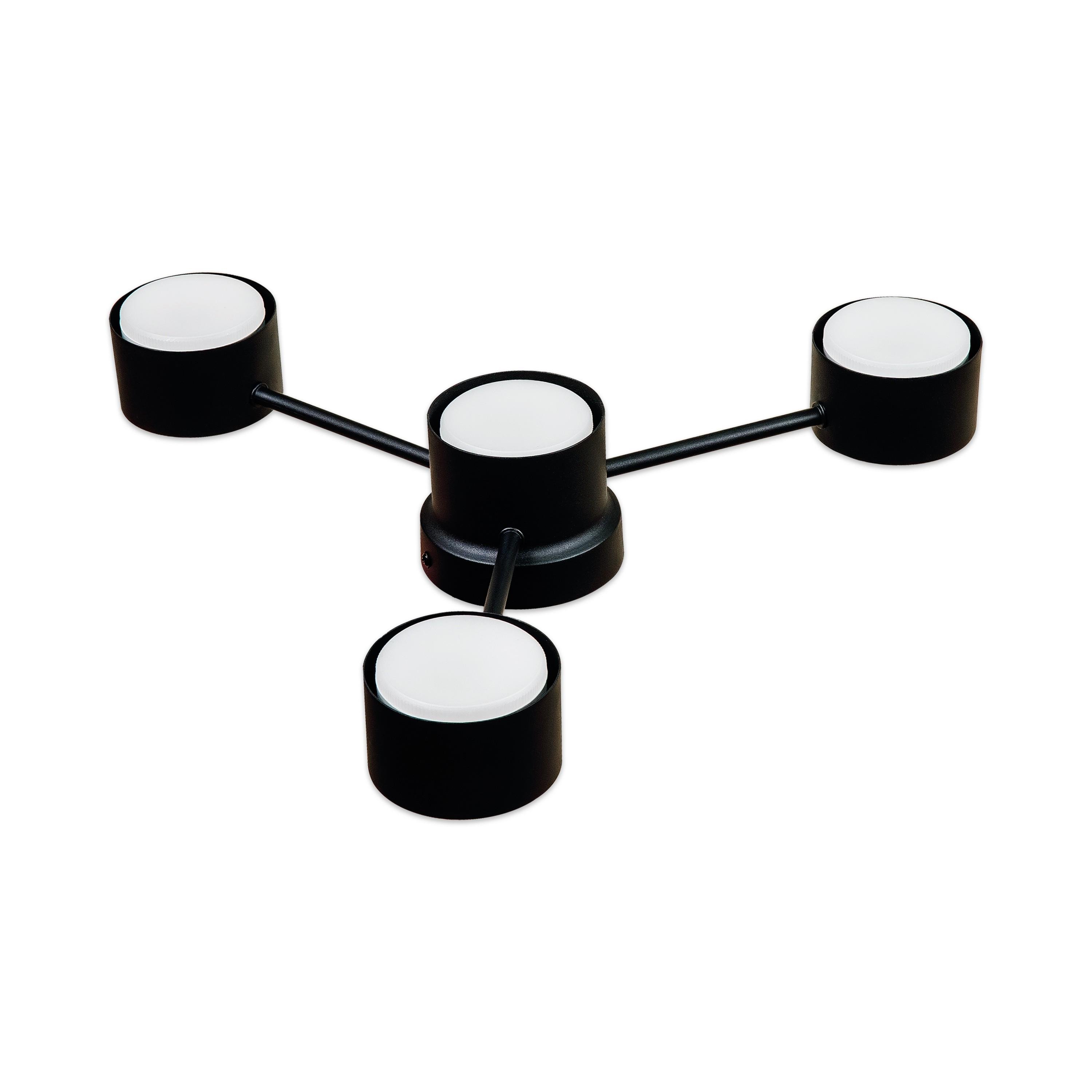 Потолочный светильник ETRON Axis GX53 4x15 Вт 1-EFP-2200 Черный (88340)