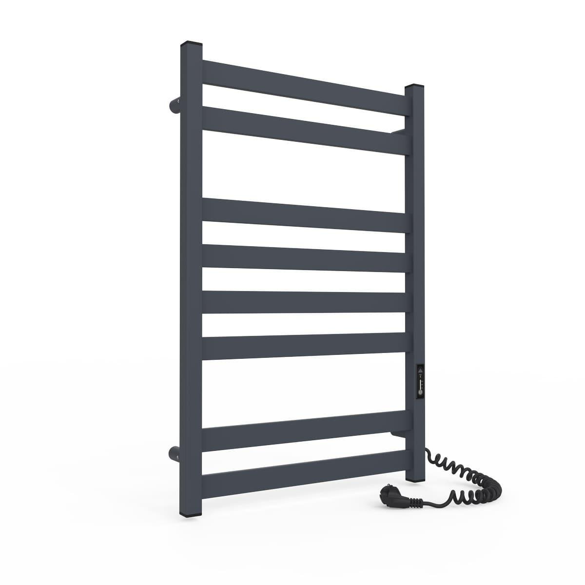 Полотенцесушитель электрический Laris Зебра Кватро ЧК ГМ8 Э подключение справа R3 500х800 мм Графитовый (73207768)