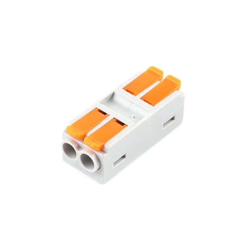 Клемма проходная Tactix 0,5-6 мм2 41А 2х1-2х1 одинарная 39х15,7х13,5 мм Оранжевый (226-2)