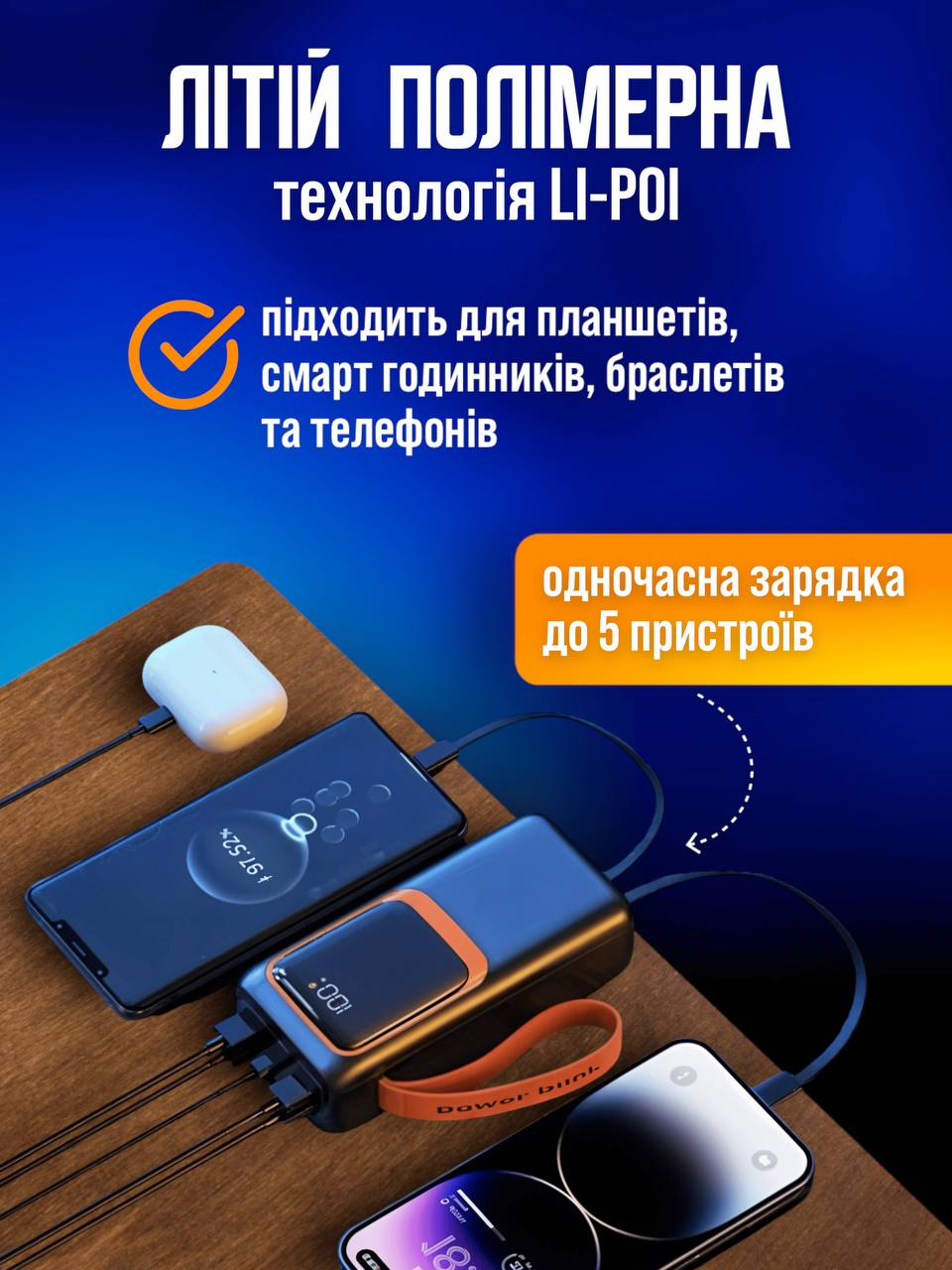 Повербанк Andowl з швидкою зарядкою 50000 mAh/22,5 W/PD20/Q-TD88 Чорний (971fed17) - фото 6 Повербанк Andowl з швидкою зарядкою 50000 mAh/22,5 W/PD20/Q-TD88 Чорний (971fed17) - фото 6