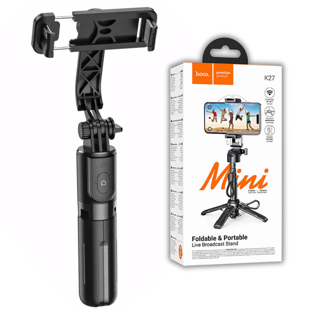 Селфи-монопод для смартфона Hoco с Bluetooth пультом (K27)