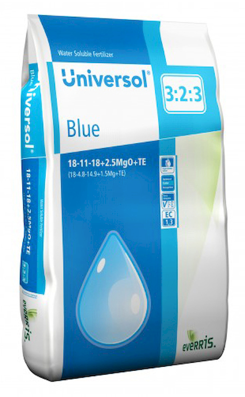 Добриво ICL UNIVERSOL 18+11+18+2.5 MgO+Te 25 кг Blue