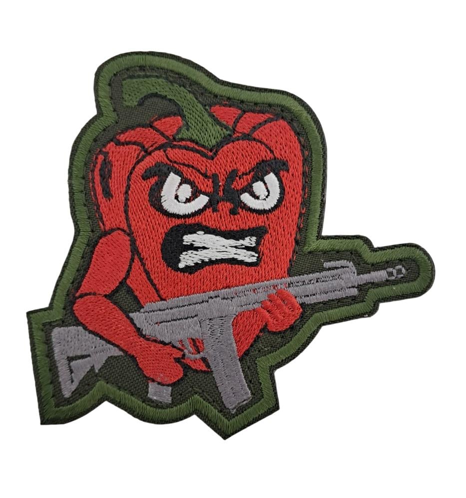 Шеврон Крутый перец 8,5х8,5 см Олива (15039)