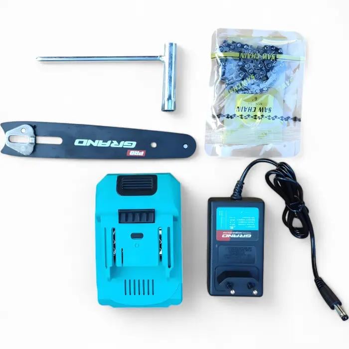 Пила цепная аккумуляторная Grand АПЦ-6/2-1 с удлинителем VS'2500 (29833728) - фото 5 Пила цепная аккумуляторная Grand АПЦ-6/2-1 с удлинителем VS'2500 (29833728) - фото 5