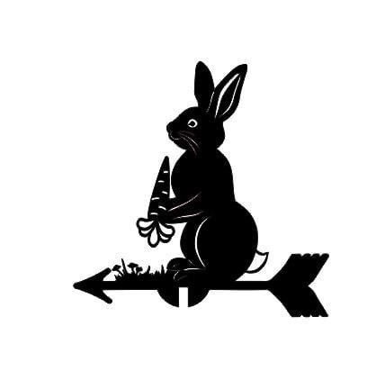 Флюгер на крышу маленький Зайчик на беседку/колодец/забор 85x45 см (1092426)