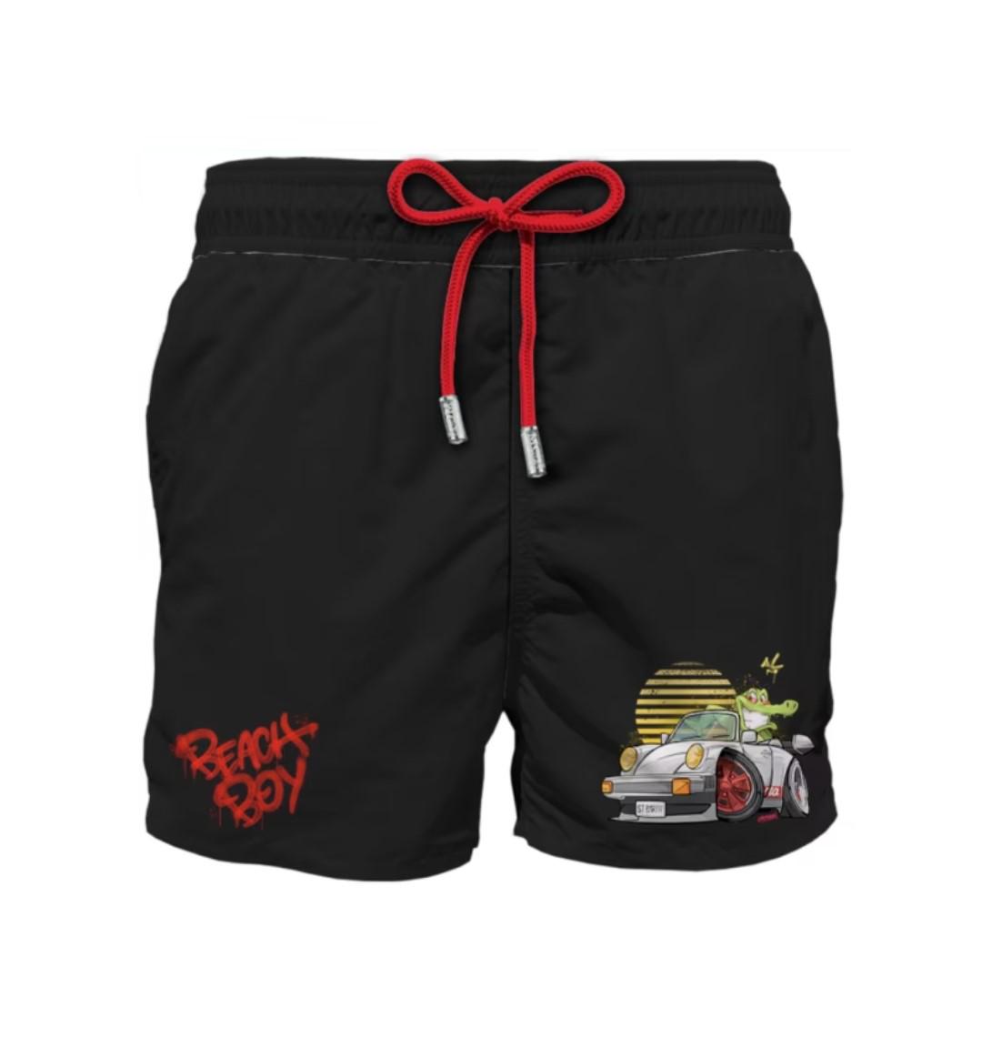 Шорты для плавания мужские MC2 Saint Barth L Черный (Gus-crocco-rase)