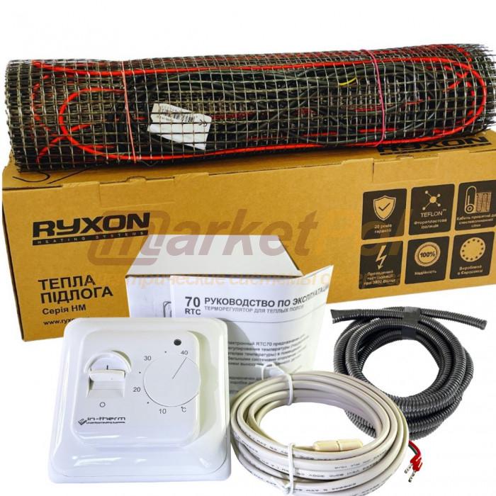 Комплект тепла підлога Ryxon 200 Вт + механічний термостат 8,0 м2
