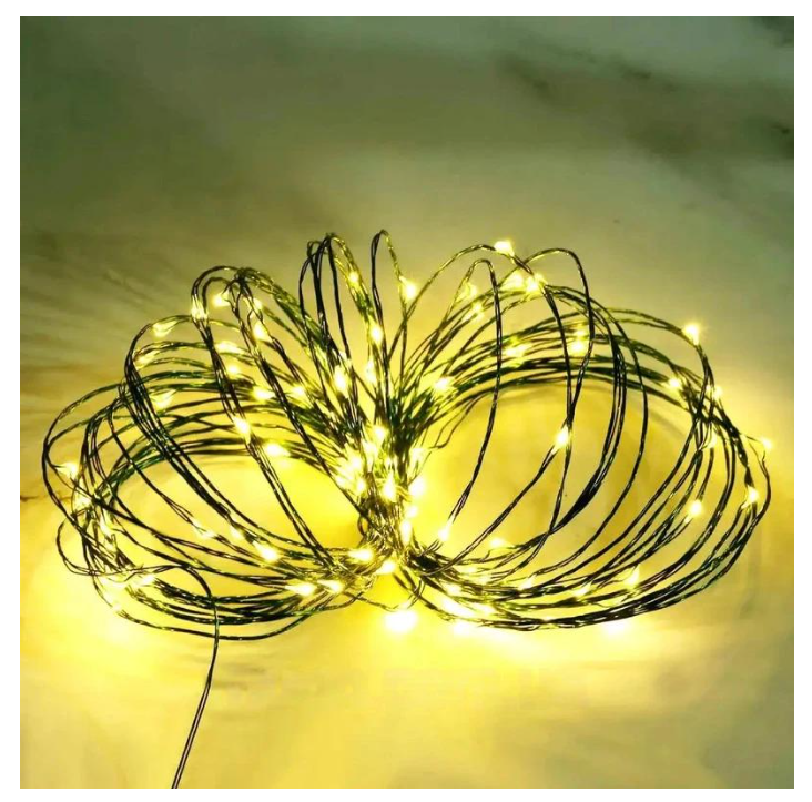 Гирлянда-нить Роса 50 м 500LED USB теплый белый (4249dd52) - фото 3