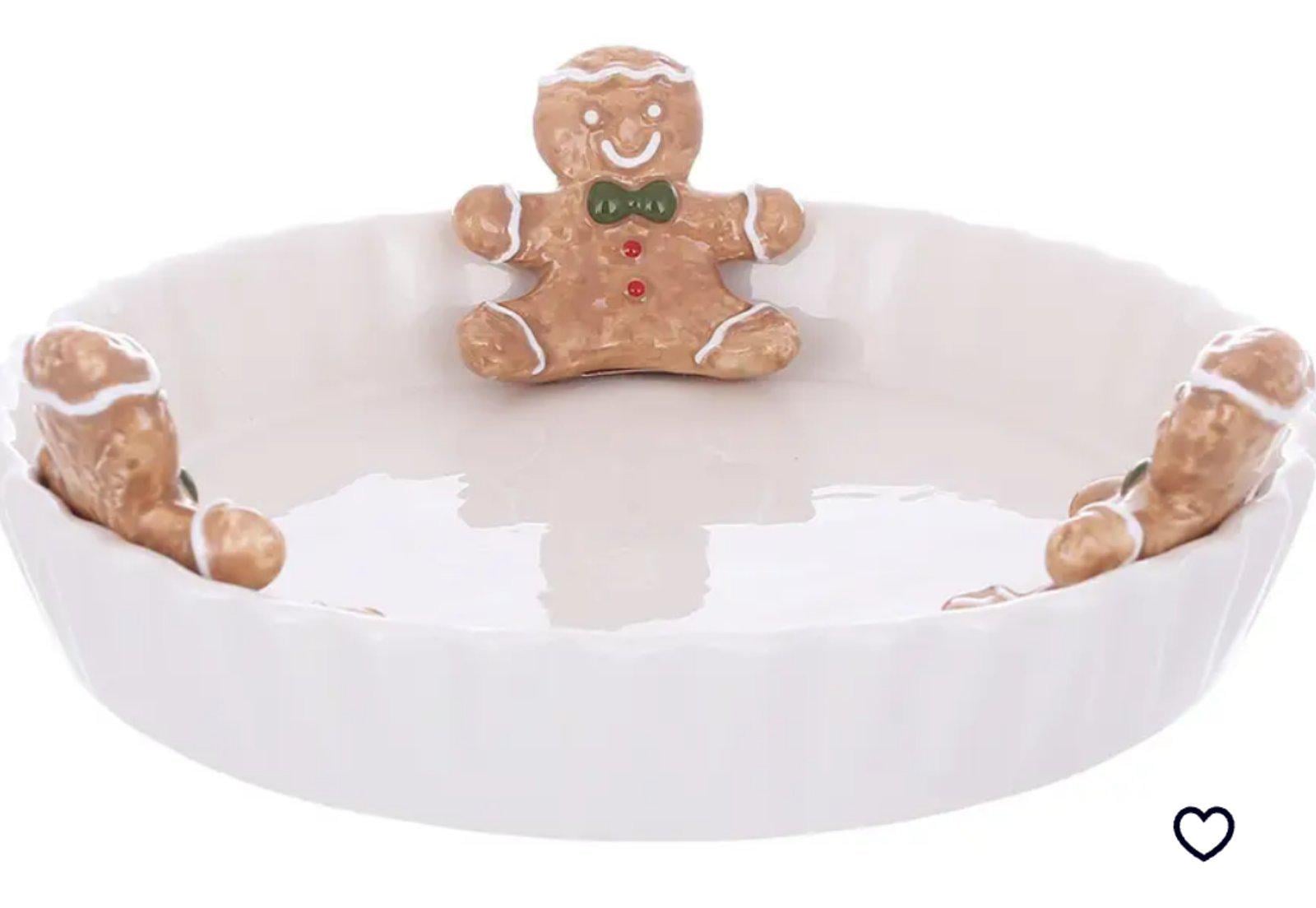 Блюдо новогоднее BonaDi Веселый Пряник 834384 23х22х6,5 см