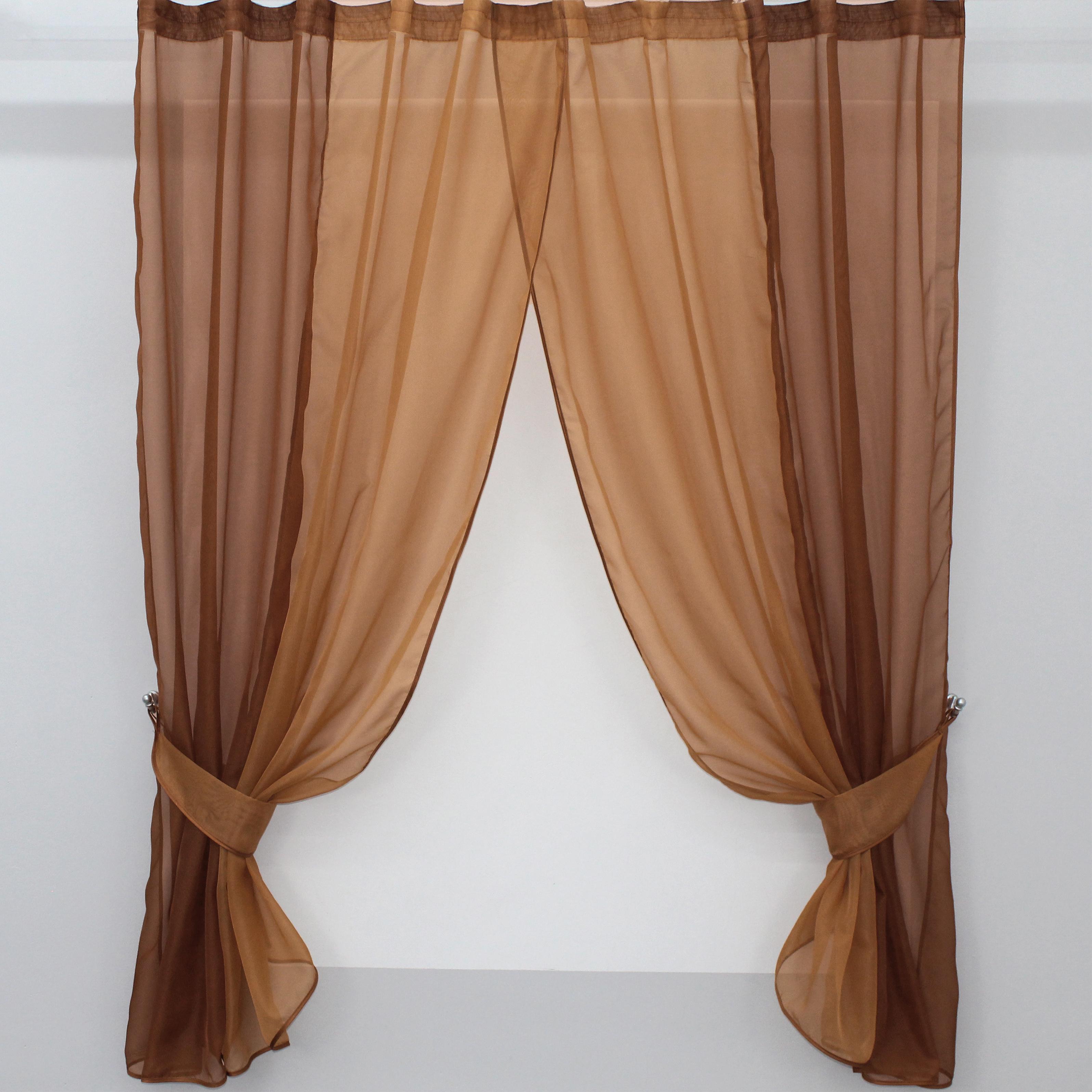 Шторы кухонные VR-Textil №017к комбинированные с подвязками 265х170 см Коричневый/Кофейный (50-399) Шторы кухонные VR-Textil №017к комбинированные с подвязками 265х170 см Коричневый/Кофейный (50-399)