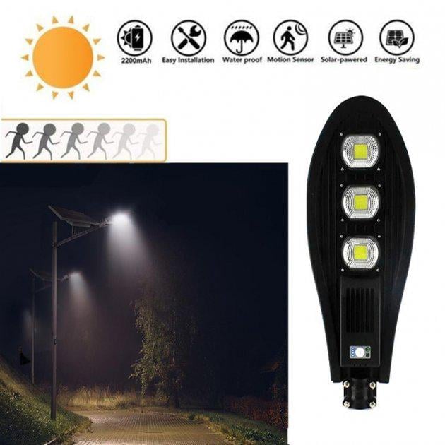 Вуличний ліхтар на стовп Solar Street Light BK 120-6 COB на сонячній батареї - фото 4