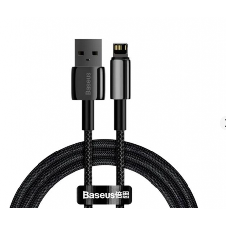 Кабель BASEUS Tungsten Gold Fast Charging USB to Lightning 2,4 A 2 м Black (CALWJ-A01)