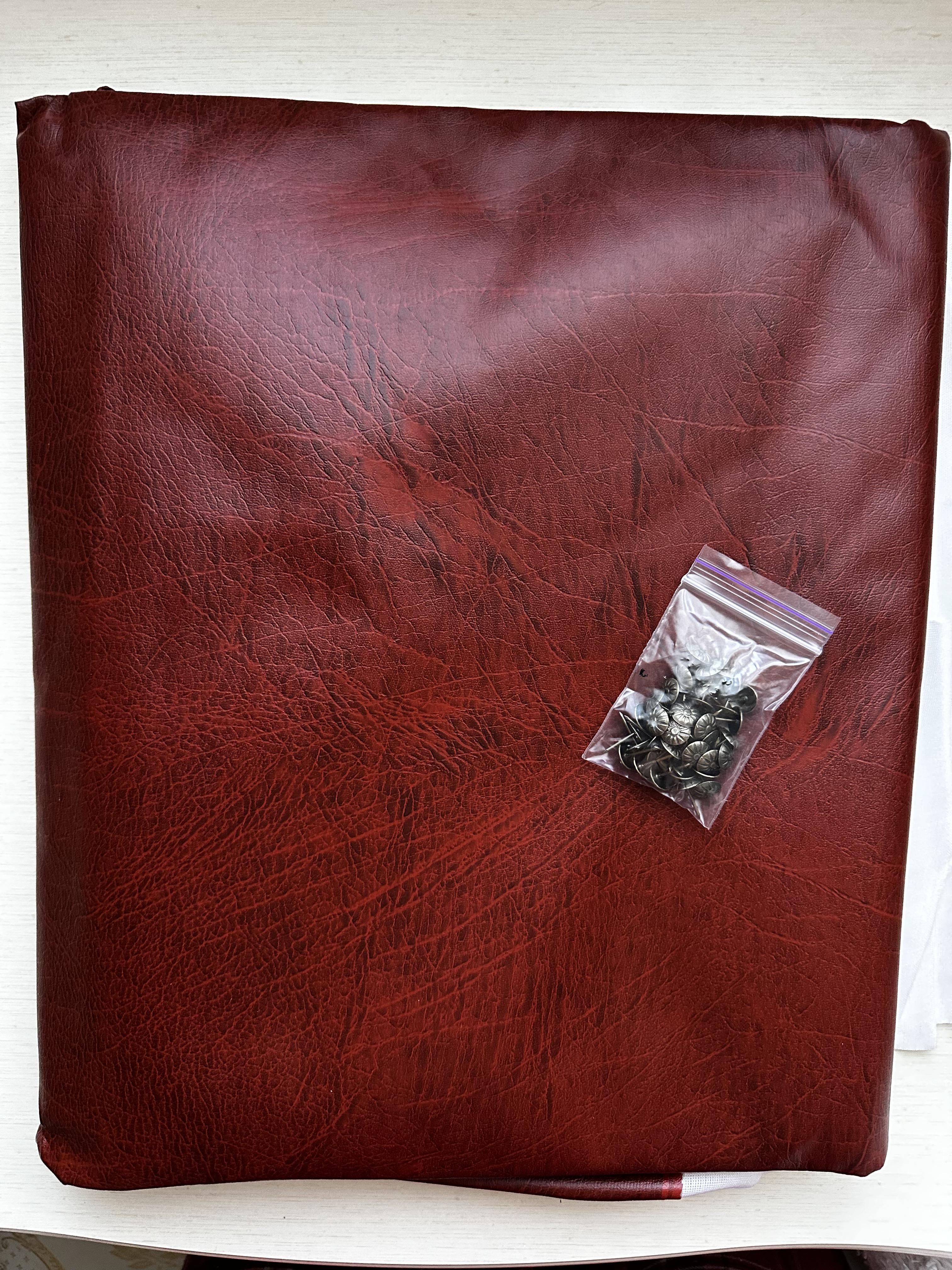 Комплект дверной обивки гладкая Элеганс 200х100 см Вишневый