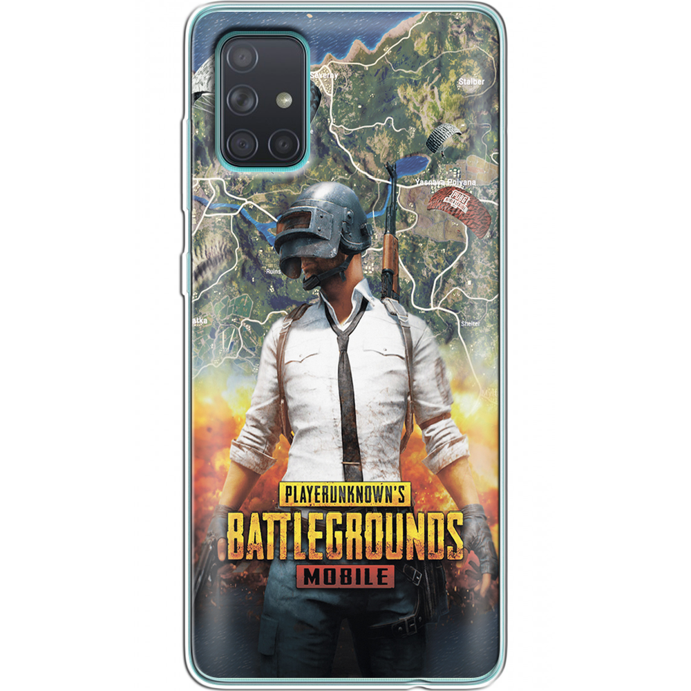 Чохол BoxFace Samsung A715 Galaxy A71 PUBG Mobile Прозорий силікон (38850-up2309-38850) - фото 1