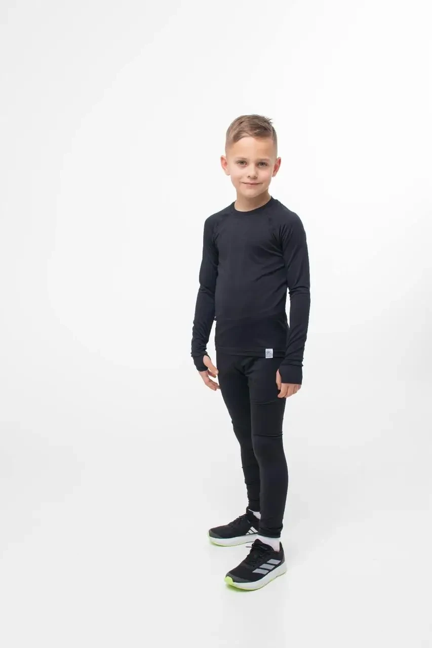 Термобелье детское GC Athletics спорт для мальчиков 140 см Черный
