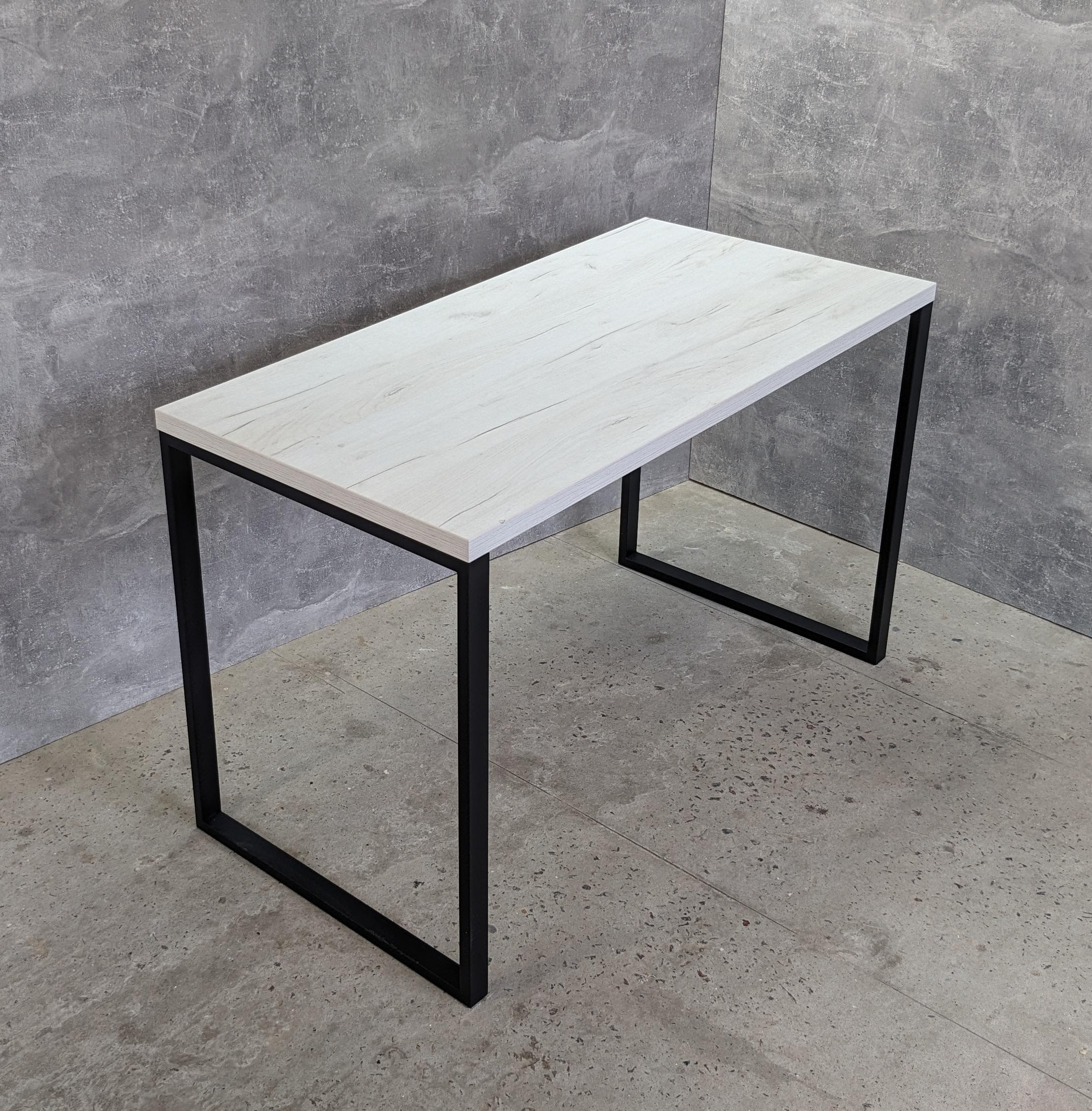 Стол письменный в стиле Лофт М1 1200x600x32 мм/40x20 мм Дуб Крафт Белый (28949917)