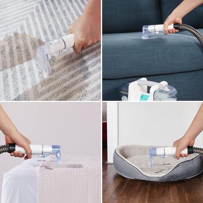 Пылесос моющий HAUSHOF YLW6336 для ковров мебели и авто 400 Вт Бело-серый - фото 6