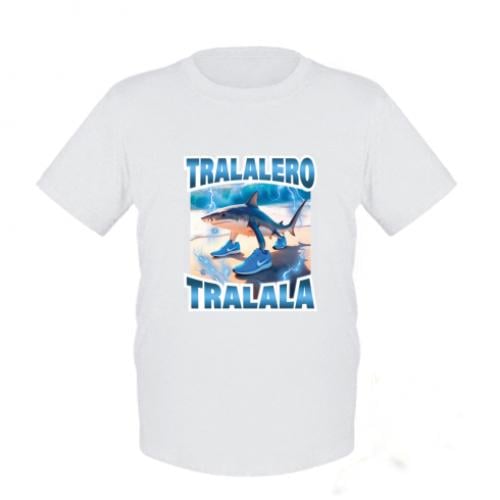 Футболка детская Tralalero Tralala meme 92 см Белый (19361234-1-211304-3XS)