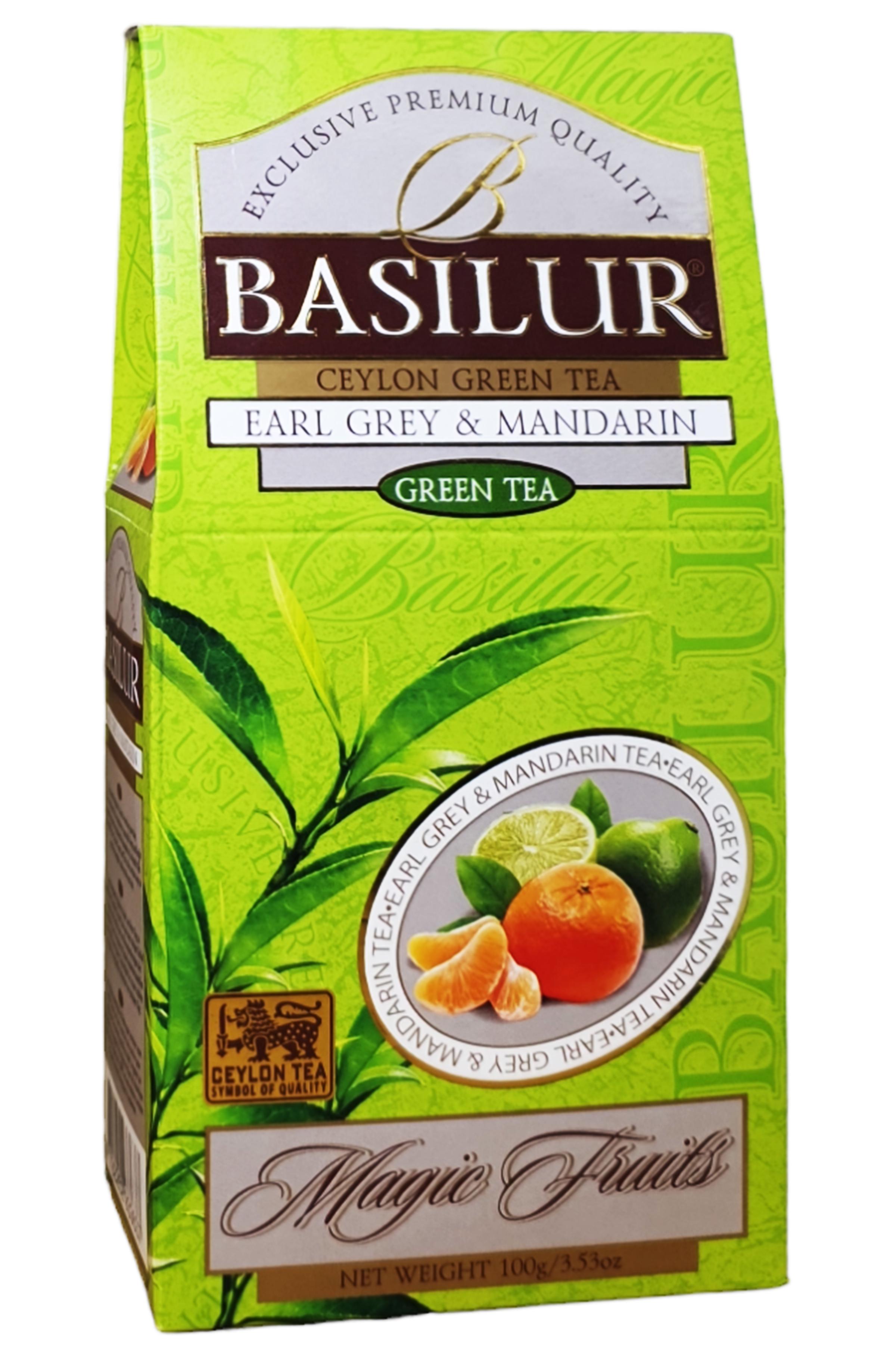 Чай зеленый Basilur Магические Фрукты Эрл грей и Мандарин 100 г (59027)