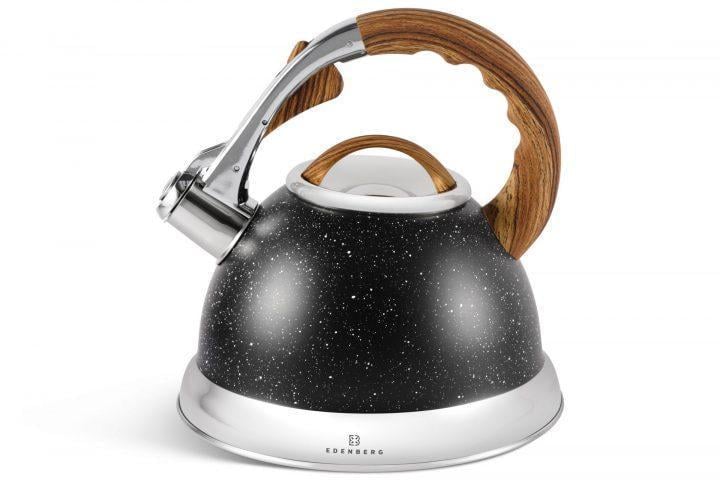 Чайник зі свистком Edenberg EB-8852 із нержавіючої сталі 3 л Чорний (57-46-EB-8852-2) - фото 1