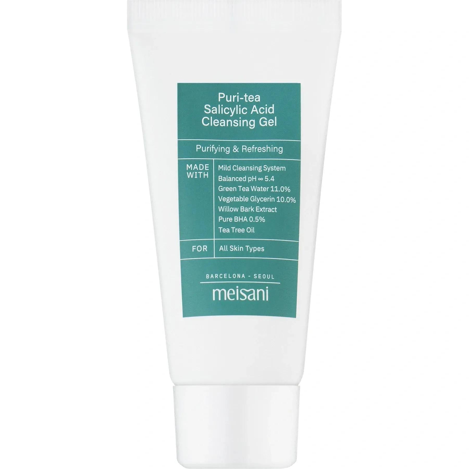 Гель для умывания с салициловой кислотой Meisani Puri-Tea Salicylic Acid Cleansing Gel 30 мл