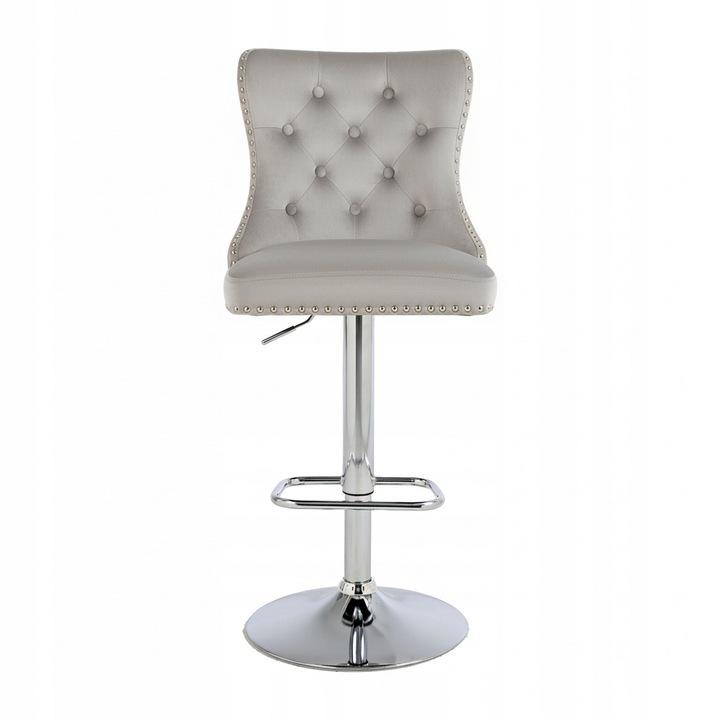Барний стілець Crystal Velvet оксамит з декоративним левом Світло-сірий/Сріблястий (29732731) - фото 5 Барний стілець Crystal Velvet оксамит з декоративним левом Світло-сірий/Сріблястий (29732731) - фото 5