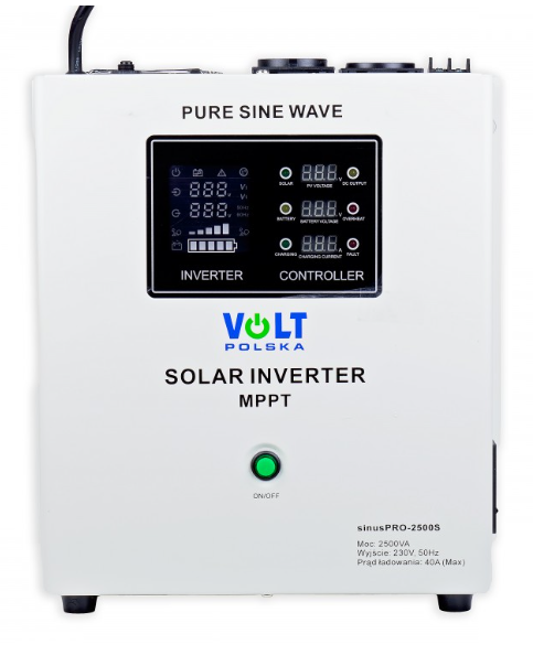 Инвертор для солнечных батарей Volt Polska SINUS PRO 2500 S 24/230V 1800/2500W + 40A MPPT 100V с режимом работы ИБП (leo-140916)
