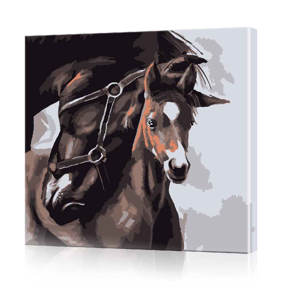 Картина за номерами ArtSale Пара коней PBN0052 40х40 см